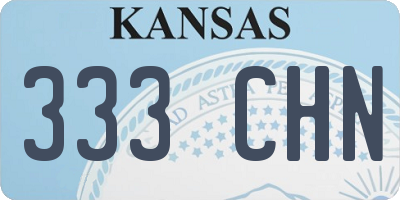 KS license plate 333CHN