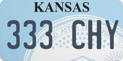 KS license plate 333CHY