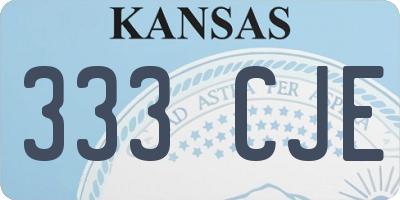KS license plate 333CJE
