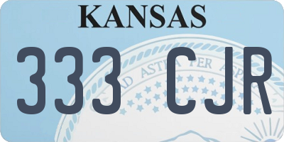 KS license plate 333CJR
