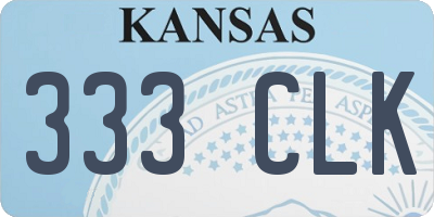 KS license plate 333CLK