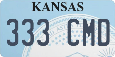 KS license plate 333CMD