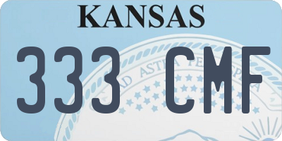 KS license plate 333CMF