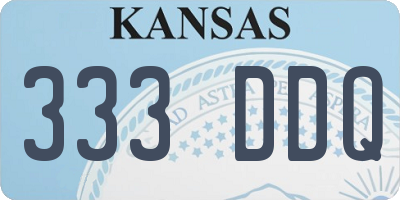 KS license plate 333DDQ