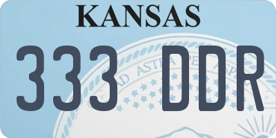 KS license plate 333DDR