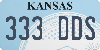 KS license plate 333DDS