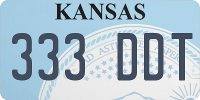 KS license plate 333DDT