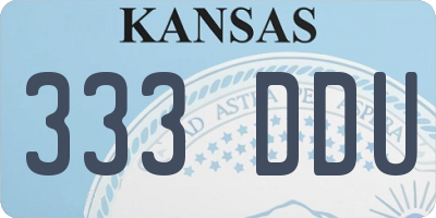 KS license plate 333DDU