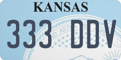 KS license plate 333DDV