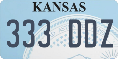 KS license plate 333DDZ
