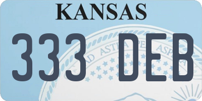 KS license plate 333DEB