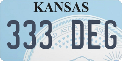 KS license plate 333DEG