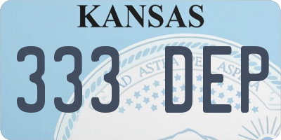 KS license plate 333DEP