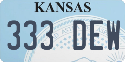KS license plate 333DEW