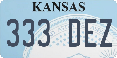 KS license plate 333DEZ