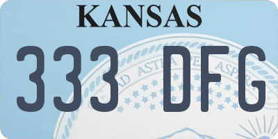 KS license plate 333DFG
