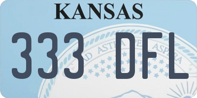 KS license plate 333DFL