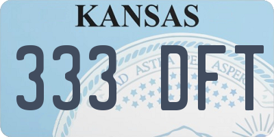 KS license plate 333DFT