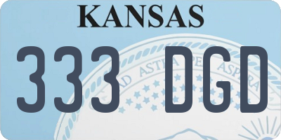 KS license plate 333DGD