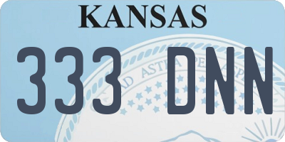 KS license plate 333DNN