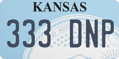KS license plate 333DNP