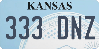 KS license plate 333DNZ