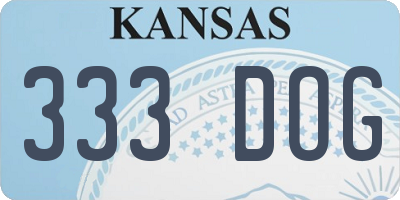 KS license plate 333DOG