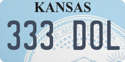KS license plate 333DOL