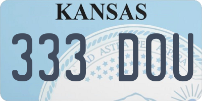 KS license plate 333DOU