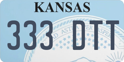 KS license plate 333DTT