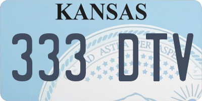 KS license plate 333DTV