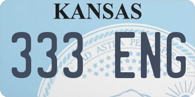 KS license plate 333ENG
