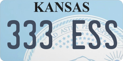 KS license plate 333ESS