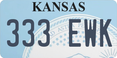 KS license plate 333EWK