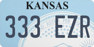 KS license plate 333EZR