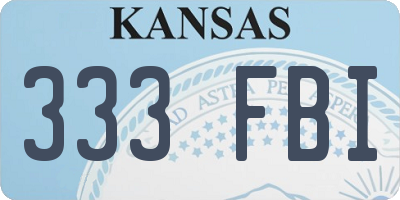 KS license plate 333FBI