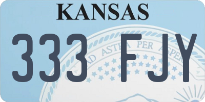 KS license plate 333FJY