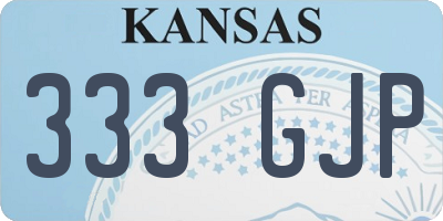 KS license plate 333GJP