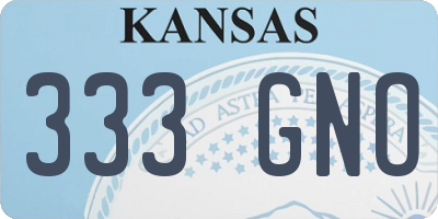 KS license plate 333GNO