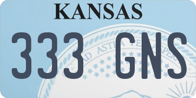 KS license plate 333GNS