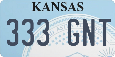 KS license plate 333GNT