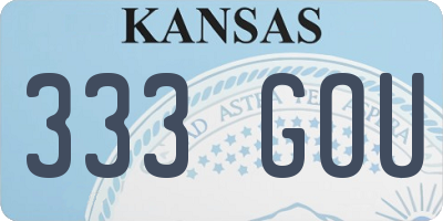 KS license plate 333GOU