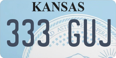 KS license plate 333GUJ