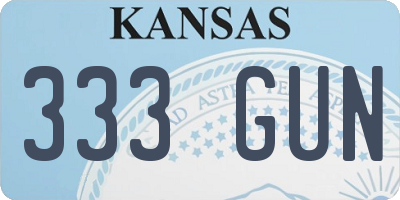 KS license plate 333GUN