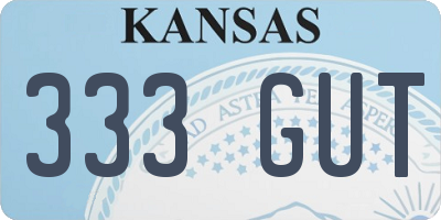 KS license plate 333GUT