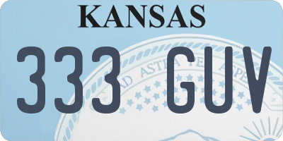 KS license plate 333GUV