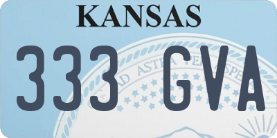 KS license plate 333GVA