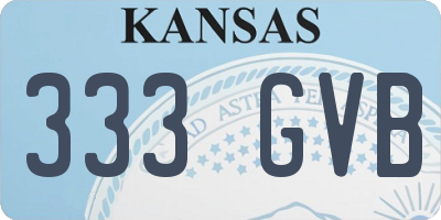 KS license plate 333GVB