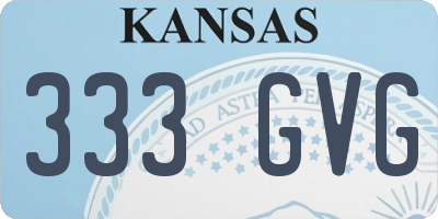 KS license plate 333GVG