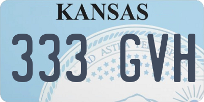 KS license plate 333GVH